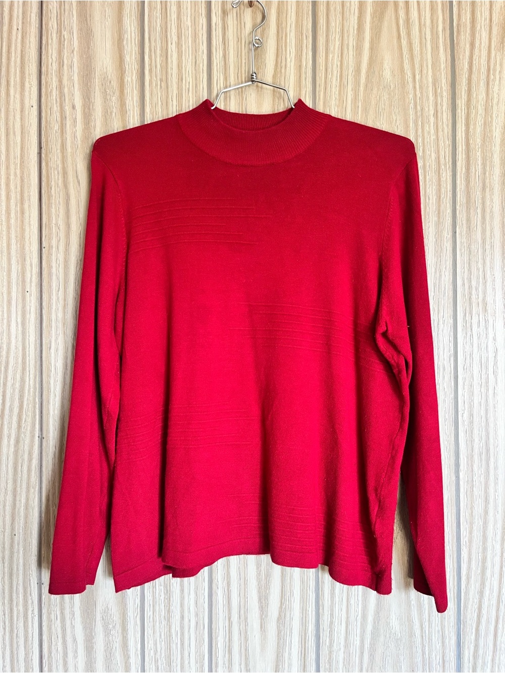Emotions Red Women's Lightweight Mock-Neck Sweater XL